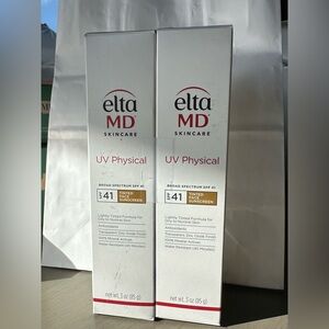 NEW (2) 3oz ELTA MD  UV Physical Tinted Face Sunscreen SPF 41 NEW